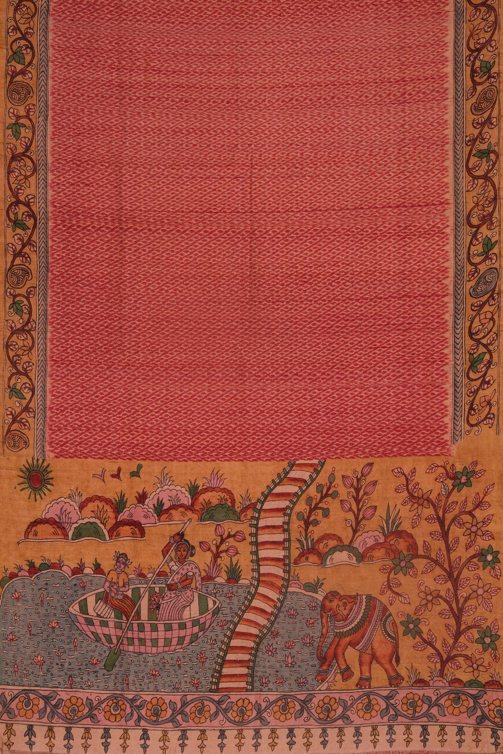 Image of Dupion Silk Pink Saree